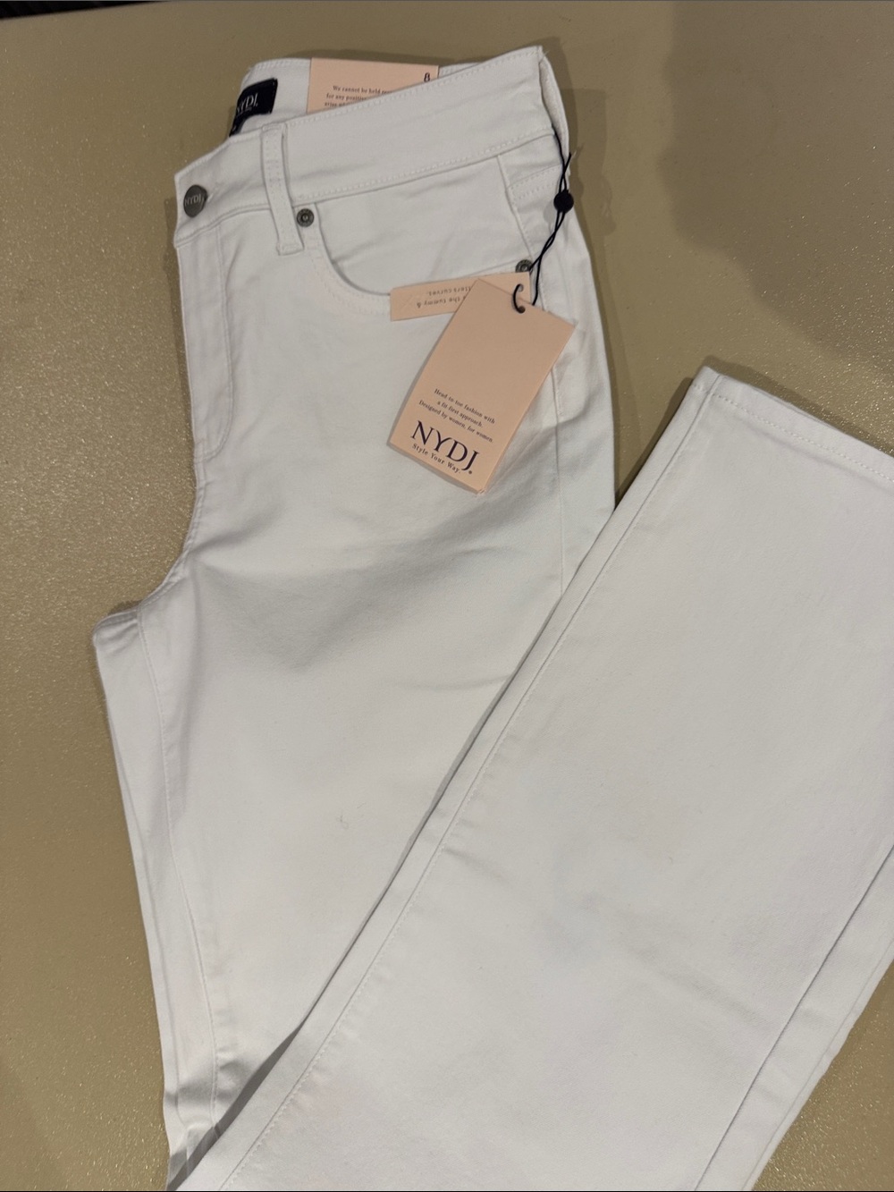 NWT NYDJ White Women's Straight Jeans